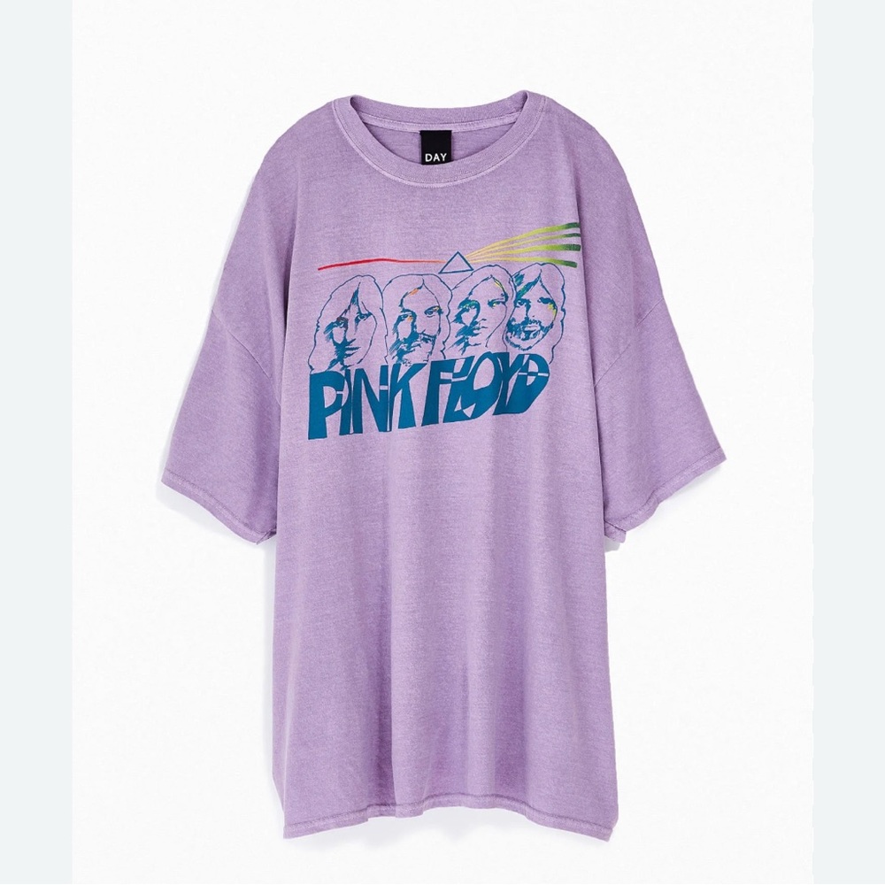 Purple Pink Floyd Graphic T-Shirt